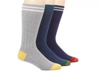 Hampton Stripe Men's Crew Socks - 3 Pack Multicolor view
