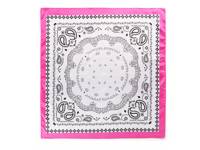 Bandana Scarf White/Black/Hot Pink Paisley Print view