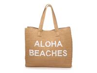 Phrase Tote Tan/White Aloha Beaches view
