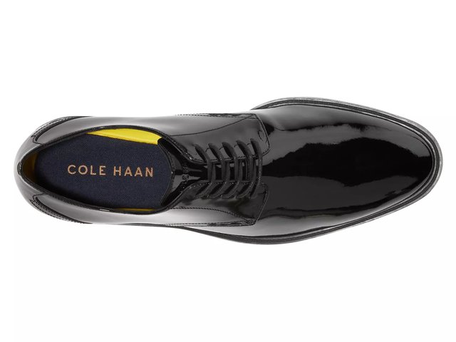 Cole Haan Hawthorne Oxford Classic Black Patent Leather Men\'s Shoes size 9 Cole Haan Black Patent Leather Dress Shoes for Men for sale  main image 4