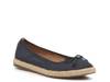 Katie Espadrille Flat Denim Navy Fabric view