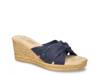 Ghita Wedge Sandal Navy view