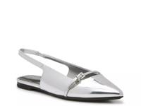 Elema Slingback Flat Silver Metallic view