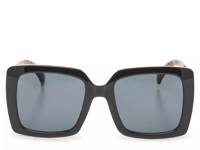 Emilie Oversize Square Sunglasses Black/Tortoise Shell view