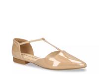 Darby Flat Beige Patent Synthetic view