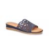 Cas Italy Wedge Sandal Navy Suede view