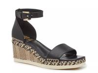 Jefannah Wedge Sandal Black Leather view
