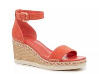 Jefannah Wedge Sandal Peach Pop Coral Suede view