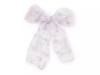 Sheer Bow Hair Clip Purple/Beige Abstract Print view