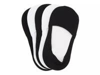 Invisible Women's No Show Liners - 5 Pack White/Black view
