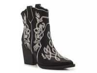 Wendi Cowboy Bootie Black/Silver view