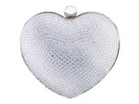Cupid Clutch Silver Metallic view