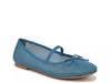 Idra Mary Jane Flat Blue Fabric view