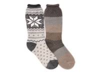 Heat Retainer Women's Thermal Crew Socks - 2 Pack Grey/Taupe view