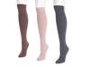 Knit Women's Knee Socks - 3 Pack Brown/Pink/Grey view