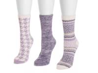 Fuzzy Women's Boot Socks - 3 Pack Purple view