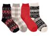 Holiday Women's Crew Socks - 4 Pack Black/Red view
