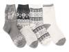 Holiday Women's Crew Socks - 4 Pack Ivory/Grey view