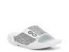 OOahh Sport Flex Slide Sandal - Men's White/Black Labyrinth Print view