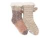 Cabin Women's Slipper Socks - 2 Pack Taupe/Peach view