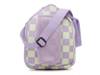Pickleball Crossbody Bag White/Purple Checkerboard Print view