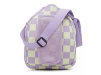 Pickleball Crossbody Bag White/Purple Checkerboard Print view