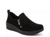 Luminous Wedge Sneaker Black Smooth Fabric view