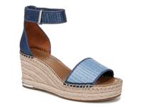 Clemens Espadrille Wedge Sandal Blue Raffia view