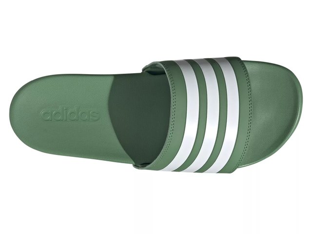 Adidas sandals size 10 Green colors. Adidas Adilette Slides - Hi Res Green / Semi Turbo — Just  main image 3