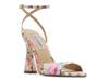 Beki Sandal Ivory/Multicolor Floral Print Leather view
