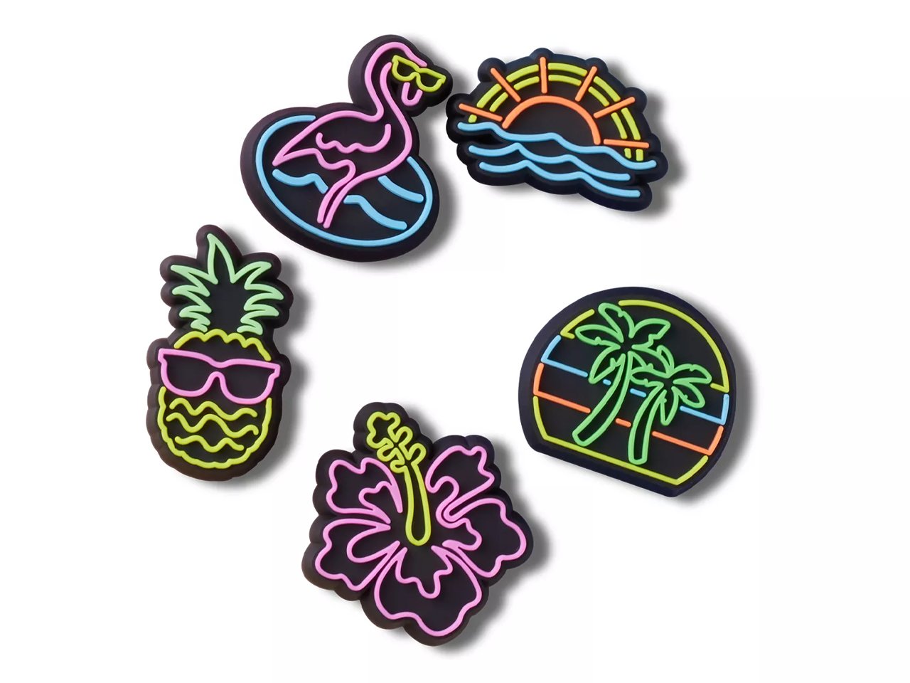 Lights Up Neon Jibbitz Set - 5 Pack