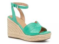 Wesley Espadrille Wedge Sandal Green view