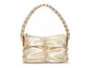 Mirna Leather Shoulder Bag Gold Metallic view