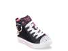 Twinkle Toes Twinkle Sparks Charm Bestie High-Top Sneaker - Kids' Black view