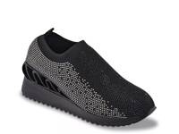 Bella Wedge Sneaker Black view