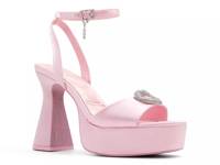 X Barbie Platform Sandal Pink Satin view