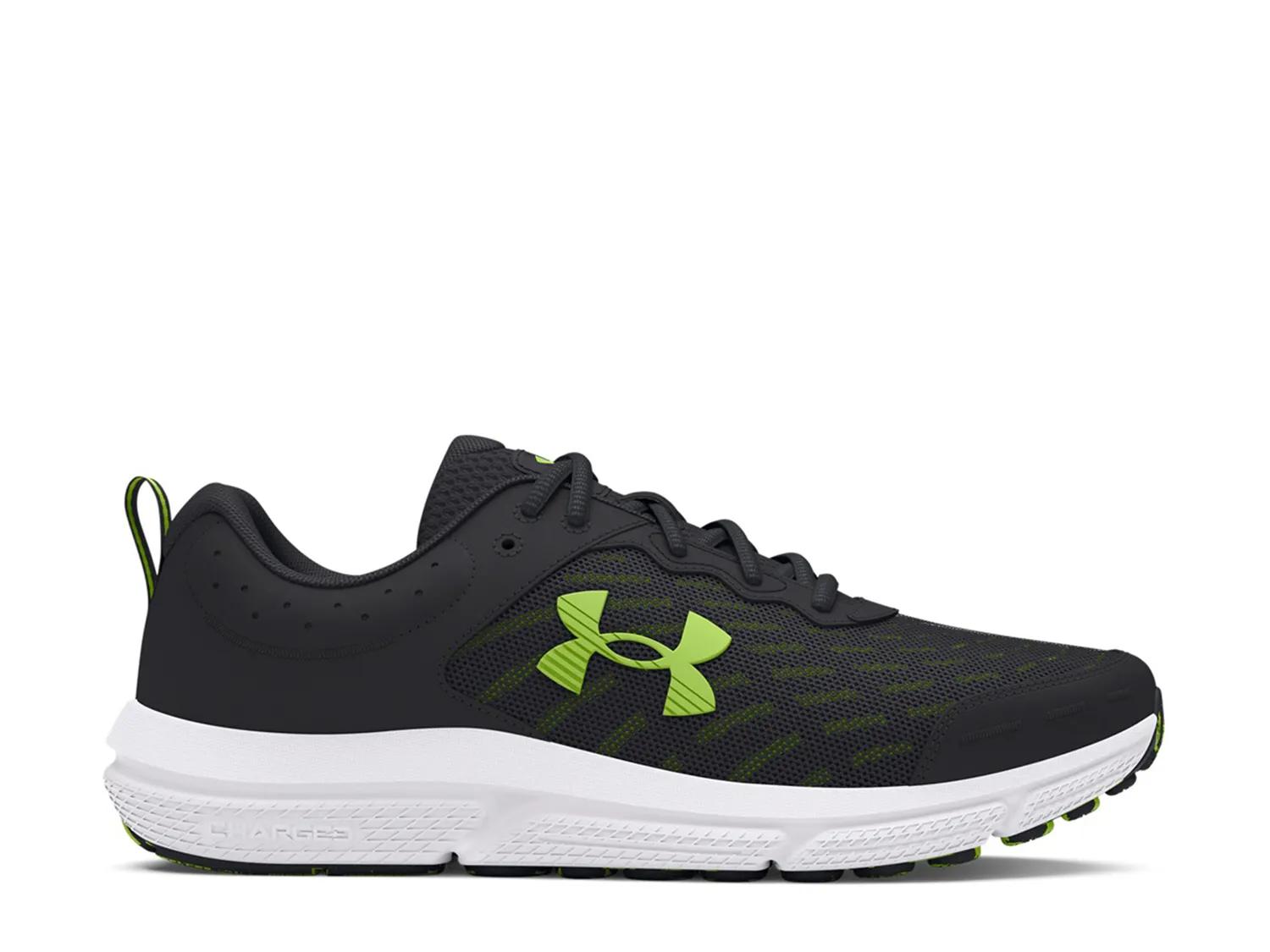 Under Armour Charged Assert 8 Sneakers Mens Size 12 Black Green Athletic Size 12 - Under Armour Charged Assert 8 Black for sale  main image 2