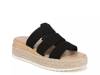 Electric Espadrille Wedge Sandal Black view