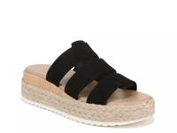Electric Espadrille Wedge Sandal Black view