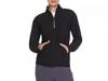 GO LUXE Rib Women's Quarter Zip Sweatshirt Black view