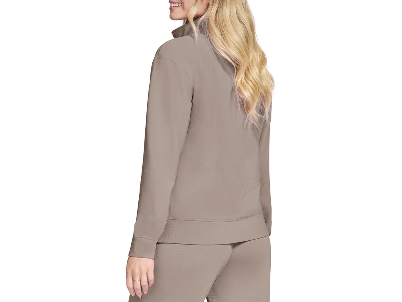 GO LUXE Rib Women's Quarter Zip Sweatshirt