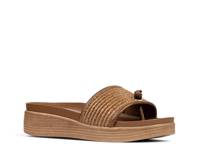 Farrah Wedge Sandal Brown Raffia view