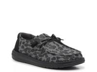 Wendy Leopard Sparkle Slip-On - Women's Grey/Black Leopard Print Glitter view