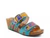 Briseis Wedge Sandal Turquoise Multicolor view