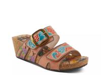 Briseis Wedge Sandal Peach Multicolor view