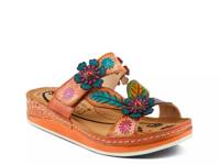 Pillow-Soft Wedge Sandal Peach Multicolor view
