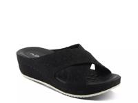 Meshana Wedge Sandal Black view