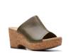 Giselle Orchid Wedge Sandal Olive Green view