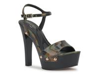 Calenta Platform Sandal Dark Green view