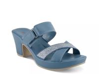 Scalan Platform Sandal Blue view